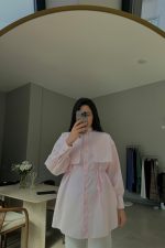 Kate Taş Detaylı Pembe Gömlek - Görsel 2