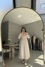 Bonica Poplin Bej Elbise - Görsel 2