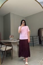 Lily Pembe Kalpli Tişört - Görsel 3