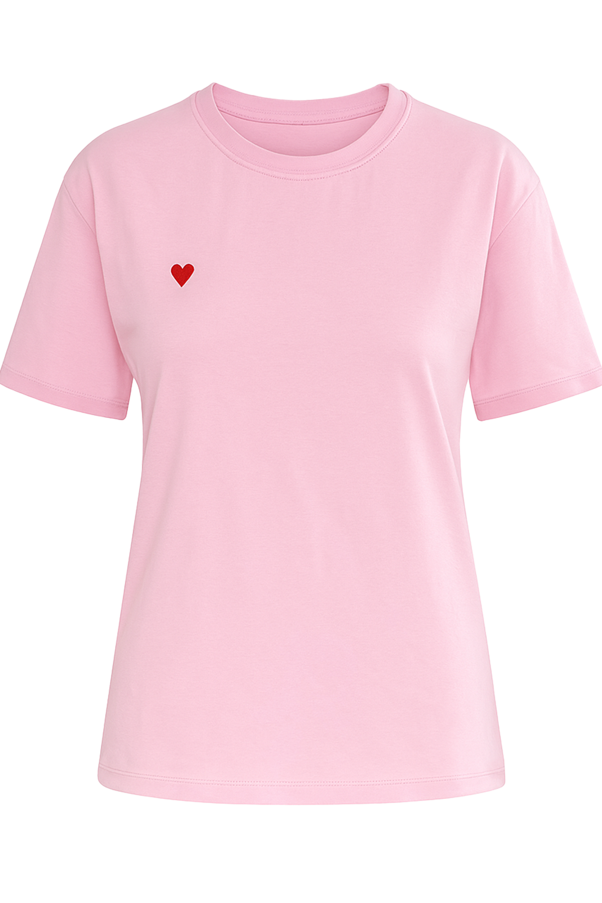 pembe Lily Pembe Kalpli Tişört - Görsel 1