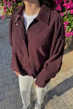 Valencia Bomber Ceket Bordo - Görsel 3