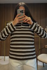 Ruby Polo Yaka Çizgili T-shirt - Görsel 4