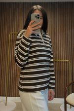 Ruby Polo Yaka Çizgili T-shirt - Görsel 3