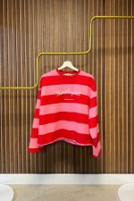 Viva Çizgili Sweatshirt Kırmızı - Görsel 5