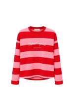 Viva Çizgili Sweatshirt Kırmızı